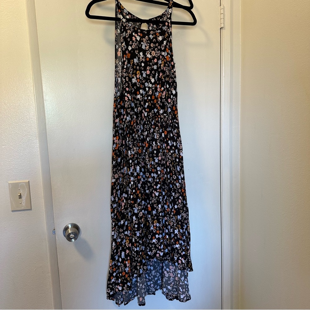 Torrid Floral Print Halter Hi-Low Dress